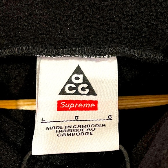 NIKE ACG x SUPREME Therma Fit Fleece Pullover Hoody SIZE L - New! - Picture 5 of 15